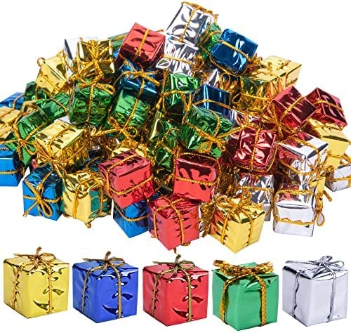 Partunay 24 Pcs Mini Multi Gift Box Christmas Tree Xmas Tree Decoration Hanging Ornaments Christmas Decoration Items - Image 1