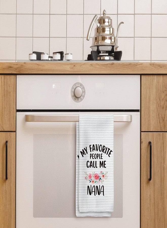 Tzhim Nana Gifts Kitchen Towels, Nana Grandma Gifts for Mother’s Day Hand Towels, My Favorite Call Me NanaDish Towel Dishcloths Tea Towel for Kitchen, Grandma Gift KitchenBathroom Decor, 16x24in - Image 3