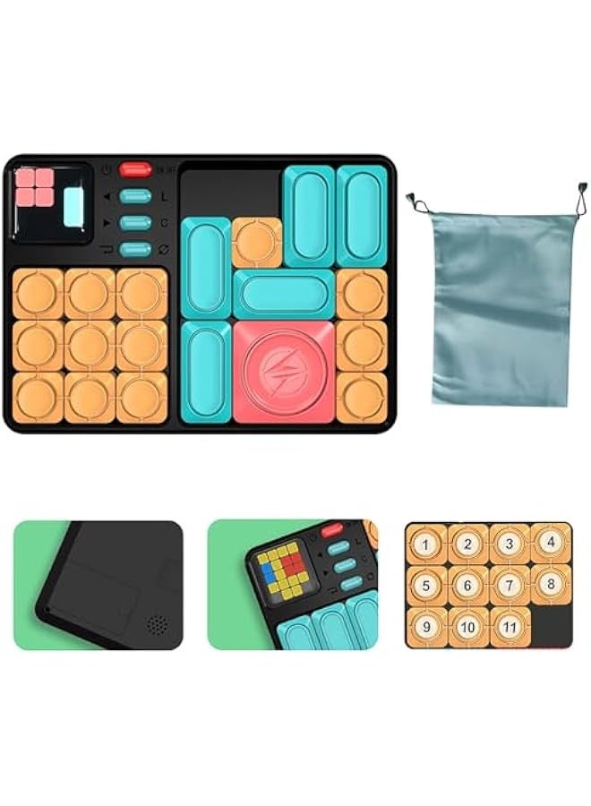Children's Huarong Road Puzzle Toys，Super Slide Puzzle Game，Puzzle Thinking Game Console，Parent-Child Interactive Game Console，530 Levels (Huarong Road Puzzle+Storage Bag)  - Image 1