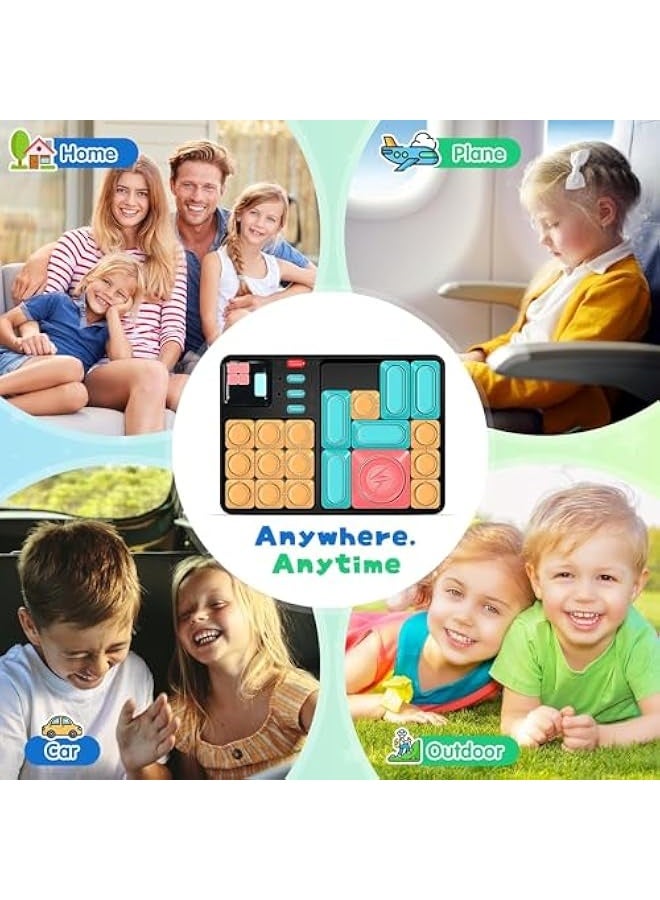 Children's Huarong Road Puzzle Toys，Super Slide Puzzle Game，Puzzle Thinking Game Console，Parent-Child Interactive Game Console，530 Levels (Huarong Road Puzzle+Storage Bag)  - Image 2