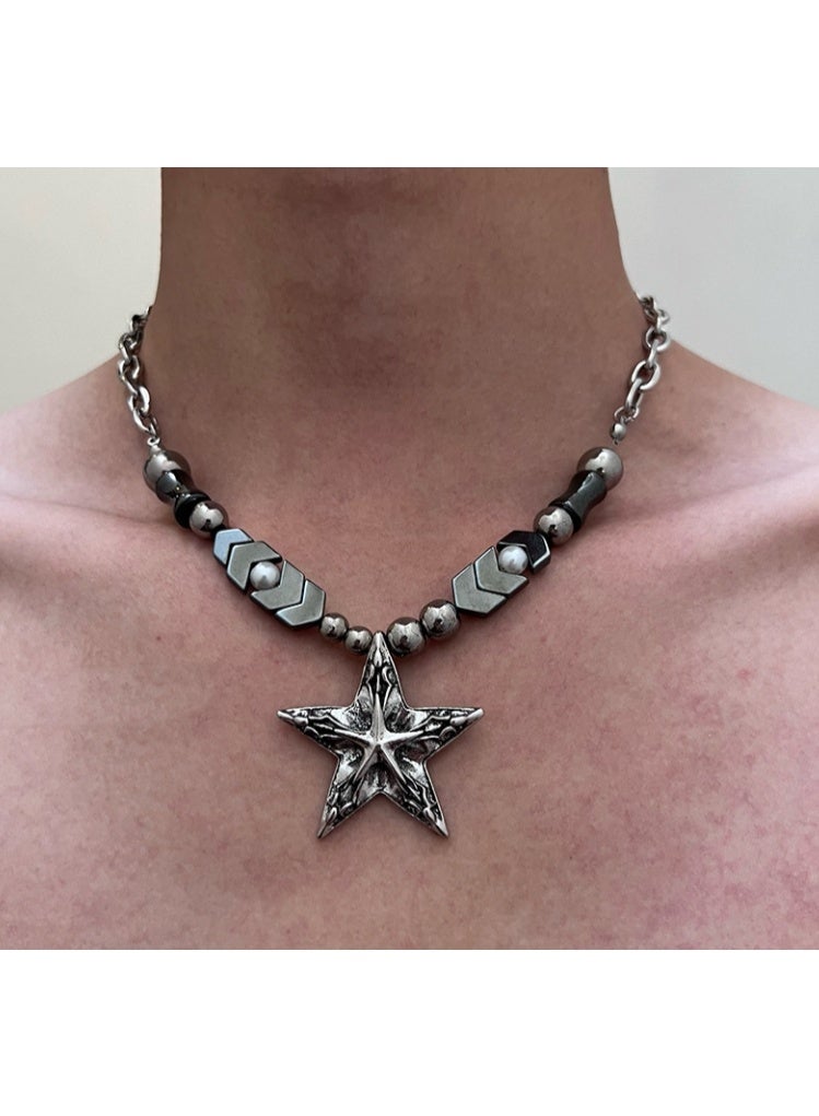 LATEEN Men And Women Titanium Steel Necklace Silver Trendy Collarbone Chain Rugged Hip Pop Style Accessory With Birthday Eid Gift Hypoallergenic & Durable Fashion Jewelry - Image 4