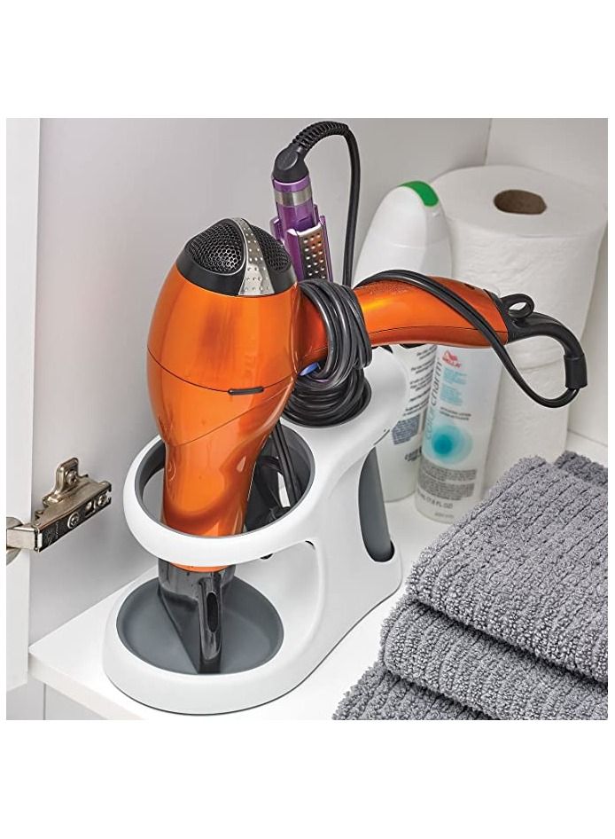 Polder Holder for Organizing Hair Dryer Tools Modern Design Grey - Image 4