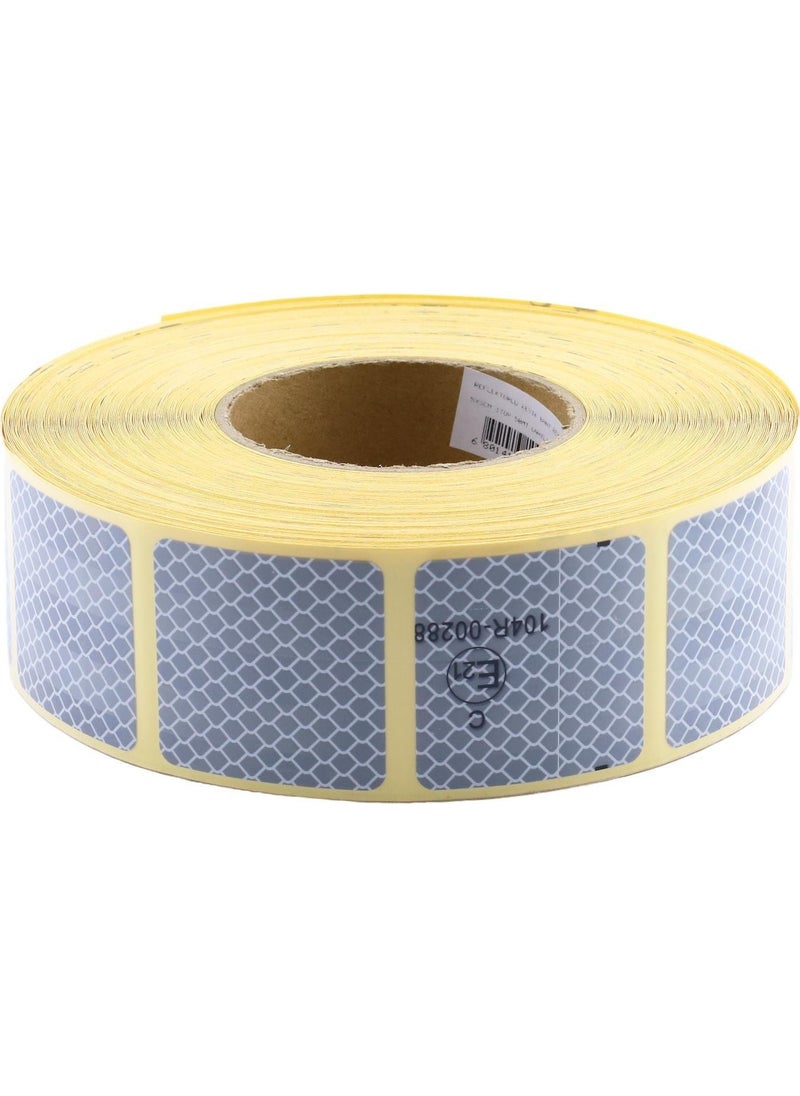 Nzb Tüvtürk Approved Documented White Gray Cut Reflective Tape Night Shining Width 5 cm 10 mt Warning Phosphorescent  - Image 4