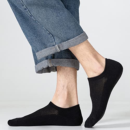JORMATT 6 Pairs Mens & Women No Show Socks Non-Slip, Athletic Sneaker Cotton Invisible Low Cut Socks for Mens Shoe Size 13-15 - Image 2