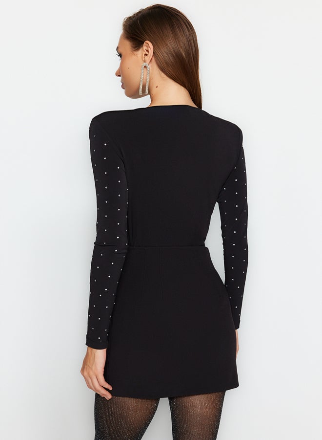 trendyol Black Stone Padded Knitted Bodysuit TPRAW24BD00043 - Image 5