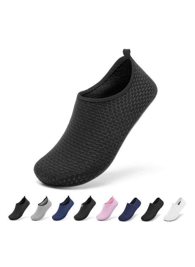 Generic Water Shoes Women's Men's Outdoor Beach Swimming Aqua Socks Quick-Dry Barefoot Shoes Surfing Yoga Pool Exercise  (Black, 42-43, 26.2cm) - Image 1