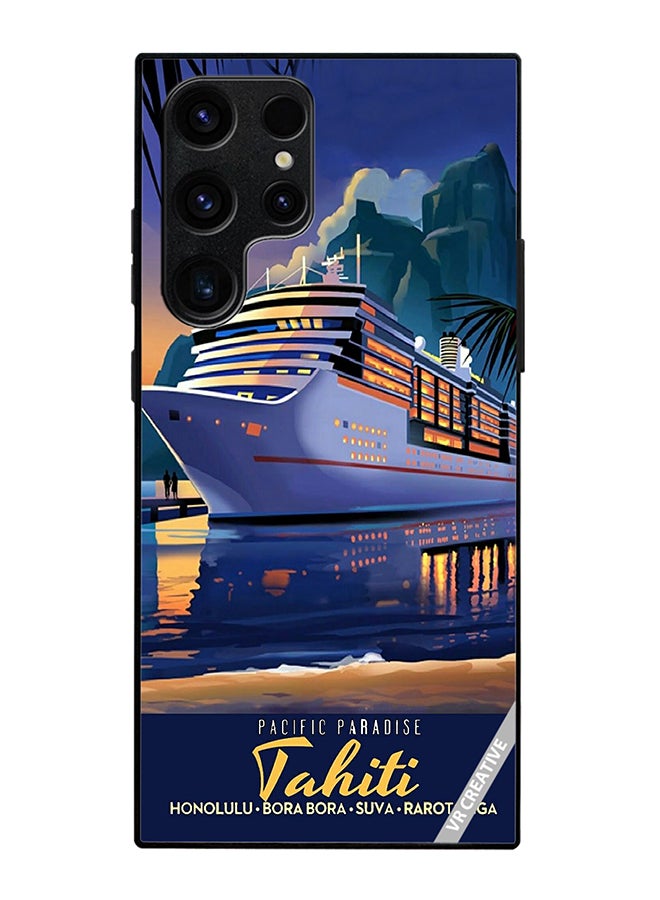 Protective Case Cover For Samsung Galaxy S25 Ultra Pacific Paradise Design Multicolour