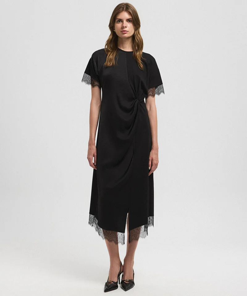 ابيكول Lace-Trimmed Dress