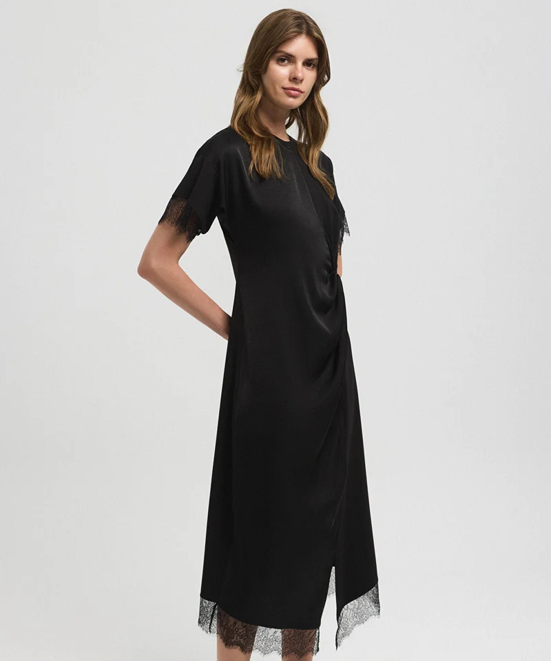 ابيكول Lace-Trimmed Dress