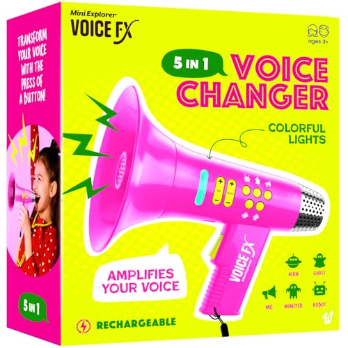 Mini Explorer Voice Changer for Kids for Kids Voice Changing Device for Boys Girls Ages 38 Olds Birthday Gifts for 3 4 5 7 8 Year Old Boy Toys Gift Ideas for Kid Toddler Pink - Image 1