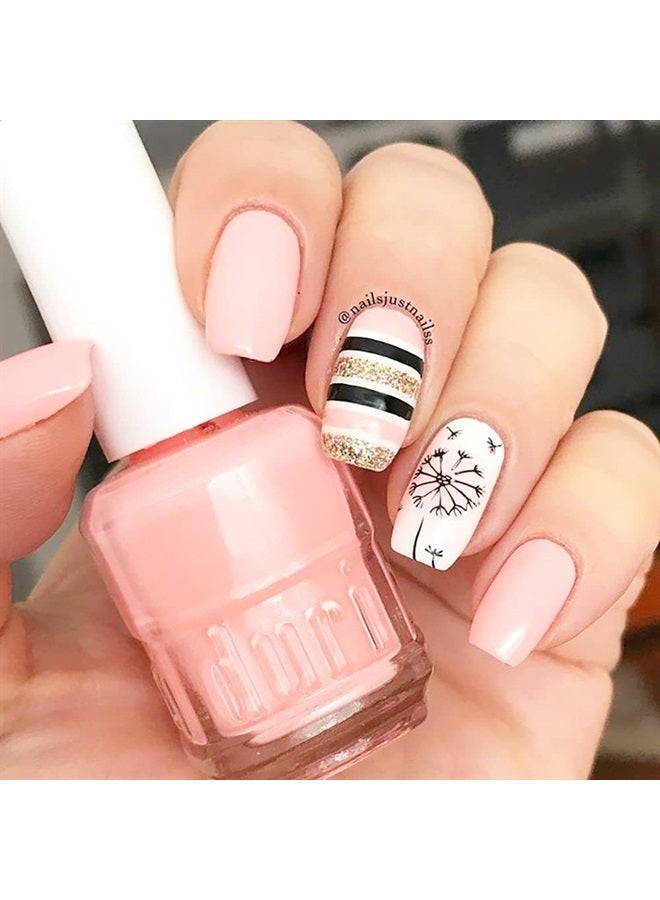 duri Nail Polish, 108S, Pillow Pink, Pastel peach pink shade, 0.5 fl. oz. 15 ml. - Image 4