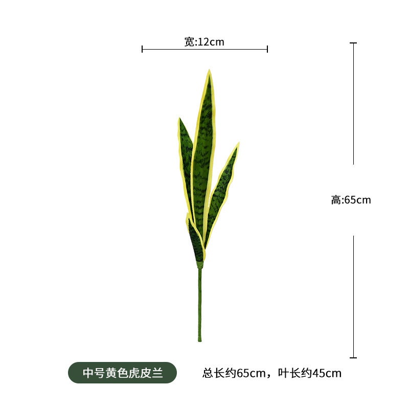 Simulated Tiger Orchid Single Potted Plant Decoration Indoor And Outdoor Home Green Plant Agave Sisal Bonsai Living Room Office - Image 1