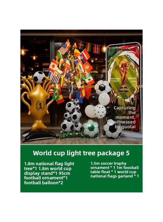 ديكورات وأجواء مستوحاة من كأس العالم 2026 - الحجم: 1.8 متر - عبوة كأس العالم 5 - Image 1