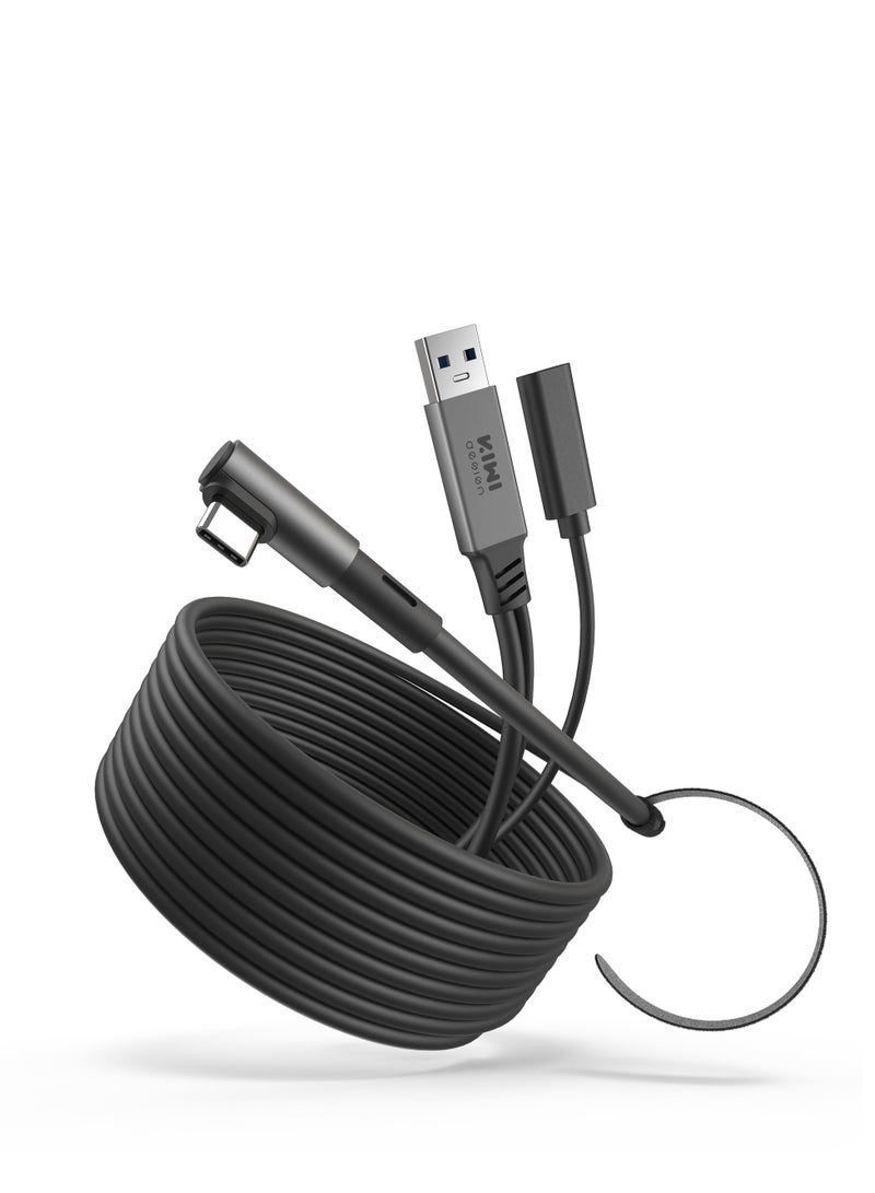 KIWI design كابل ربط بطول 5م لـ /Pico 4/Quest3/Quest3S/Quest2/Quest Pro كابل بيانات ملحقات VR - Image 1