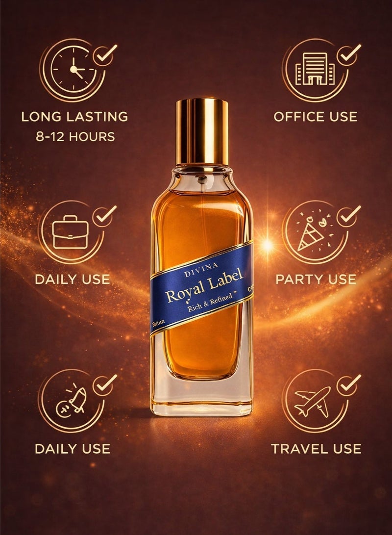 ديفينا عطر رويال ليبل ١٠٠ مل | عطر للجنسين يدوم طويلًا | عطر فاخر برائحة الفواكه والخشب مع نفحات التوت والباتشولي | عطر عربي فاخر برائحة المسك للرجال والنساء - Image 2