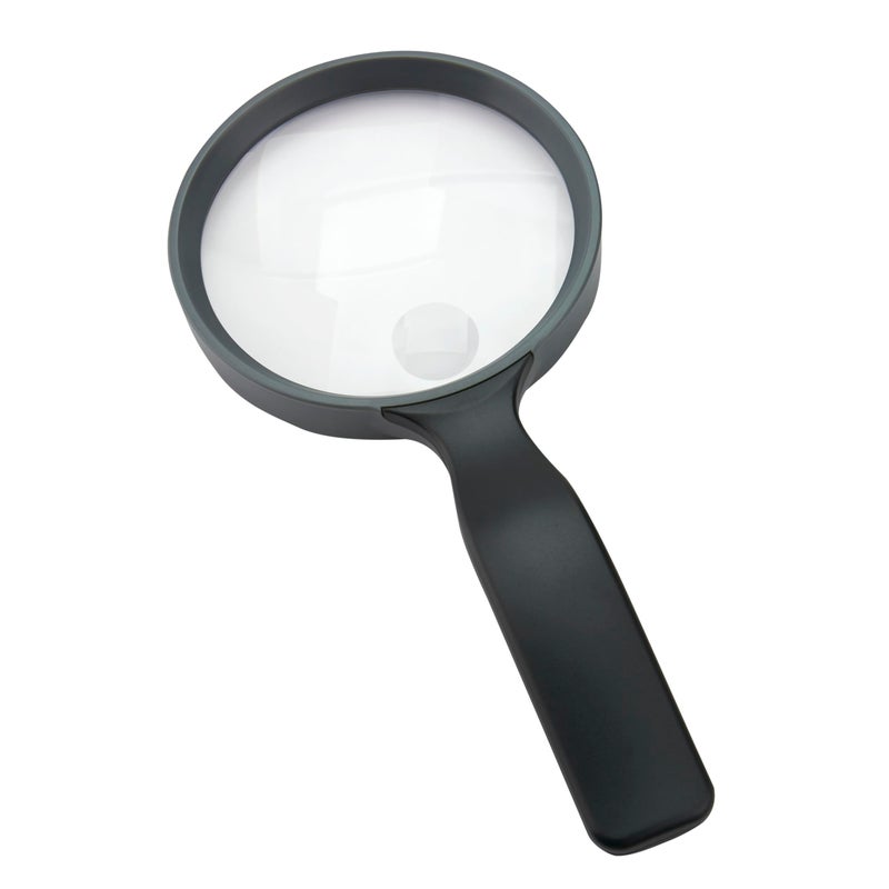 Carson HandHeld Series 2x Hand Held Magnifier with 35x Spot Lens JS24 black