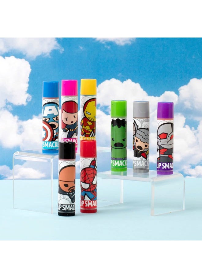 Lip Smacker Marvel Avenger Flavored Lip Balm Party Pack 8 Count, Super Hero, Spirderman, Iron Man, Captain America, Clear, For Kids  - Image 5