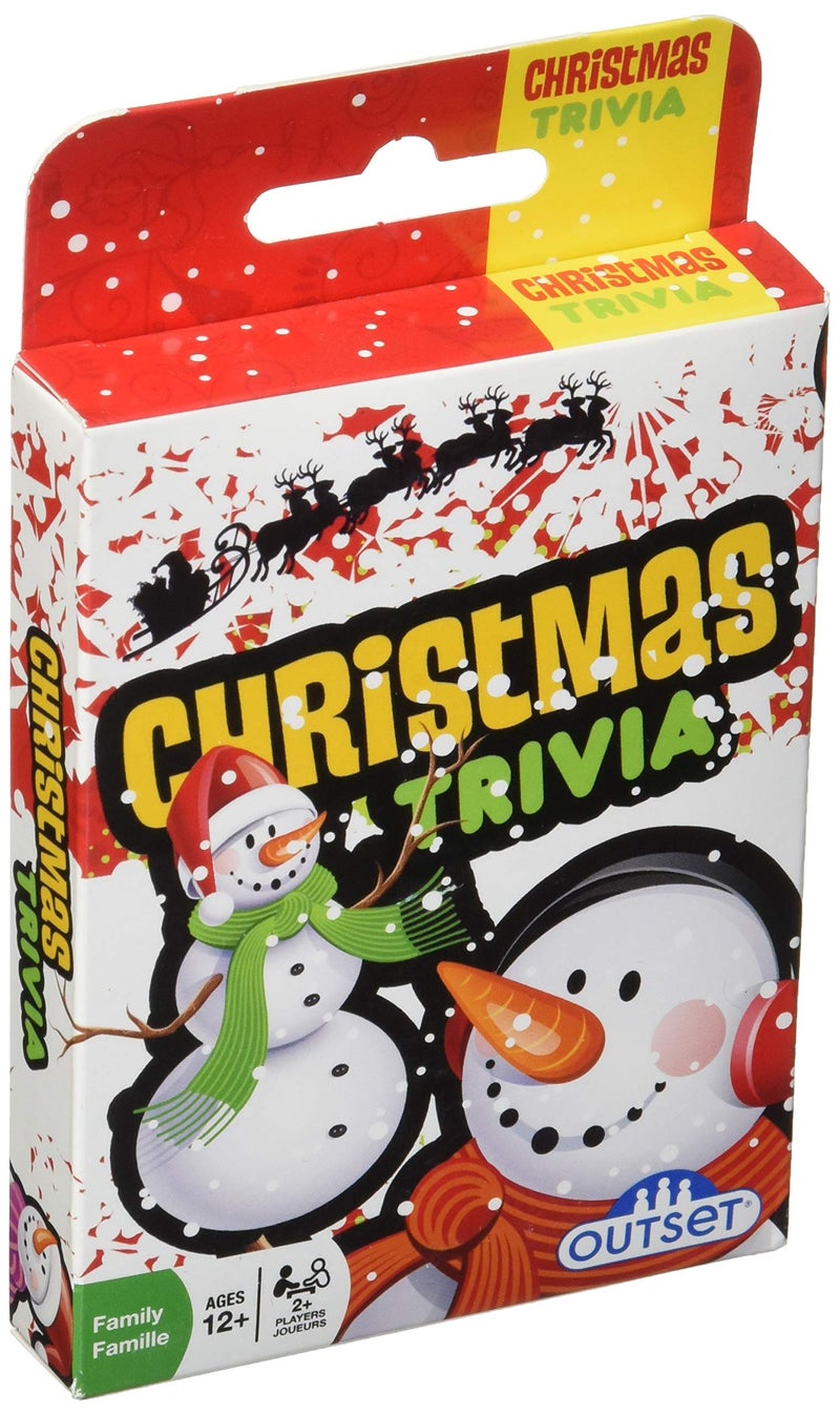 Outset Media Christmas Trivia Card Game Travel Sized for 2 or More Players Ages 12 and up - Image 2