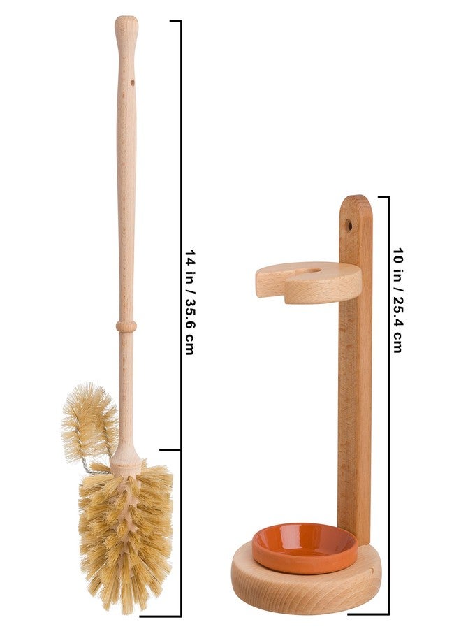 Redecker Natural Pig Bristle Toilet-Brush with Untreated Beechwood Handle, 14-1/2-Inches - Image 5