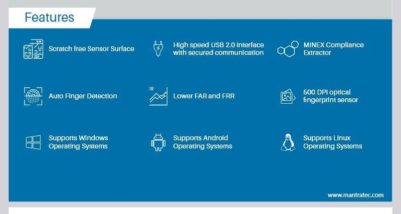 Sellingal Mantra MFS110 L1 Fingerprint Scanner Biometric Fingerprint USB Scanner with C Type OTG | RD Services & Latest Version - Image 3