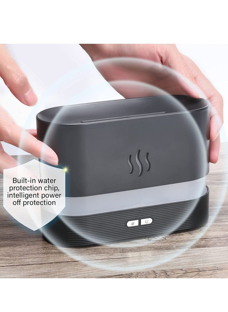 Flame Air Diffuser,Humidifier,Portable-Noiseless Aroma Diffuser for Home,Office or Yoga Essential Oil Diffuser with No-Water Auto-Off Protection(Black)… - Image 5