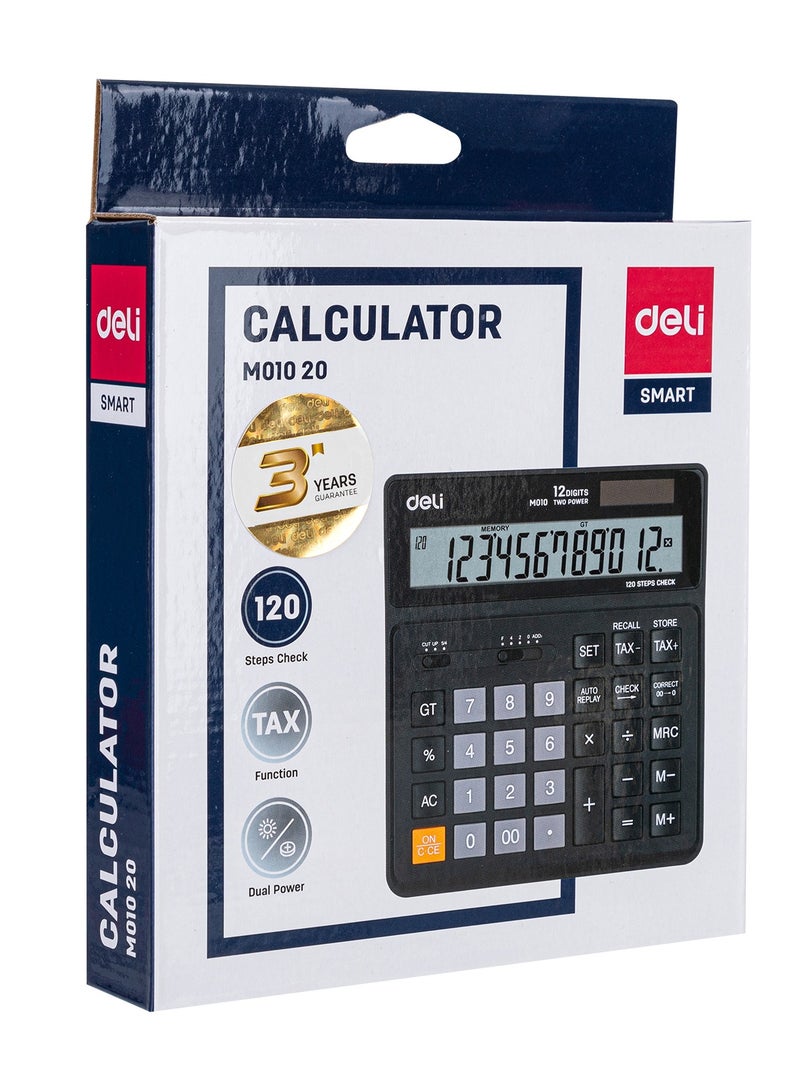 Deli EM01020 12-digit Desktop Calculator - ideal for tax & accounting scenarios - Image 4