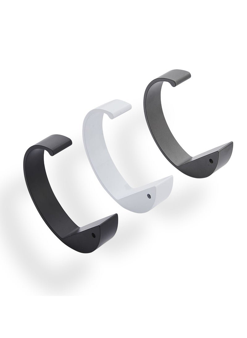 Desk side hook bag hook desk table practical hook aluminum desk hook 3 sets  - Image 3