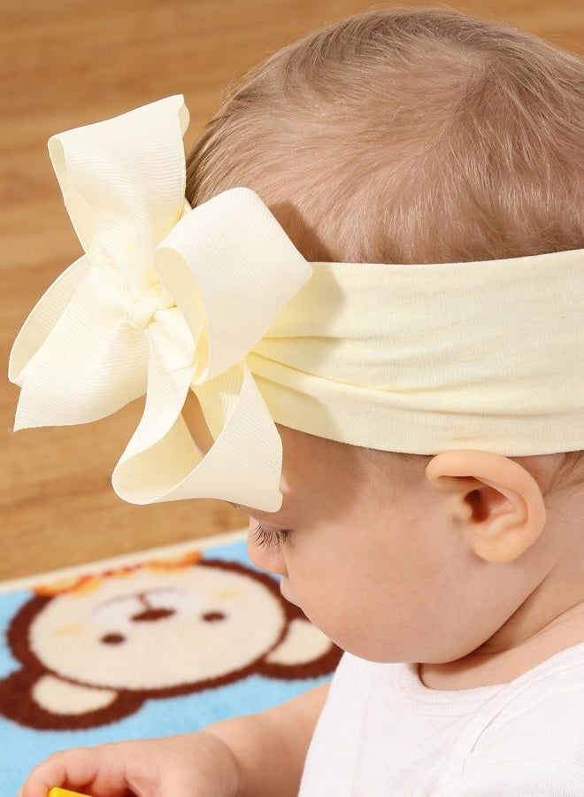 doboi 12PCS Baby Girl Bows Baby Headbands Ribbon Bow Nylon Headbands Hair Accessories Big Baby Bows for Baby Girls Infant Newborn Toddler - Image 5