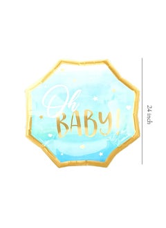 PARTY FUN Oh Baby Foil Balloon - Perfect for Celebrating Your Baby Boy  - Image 2