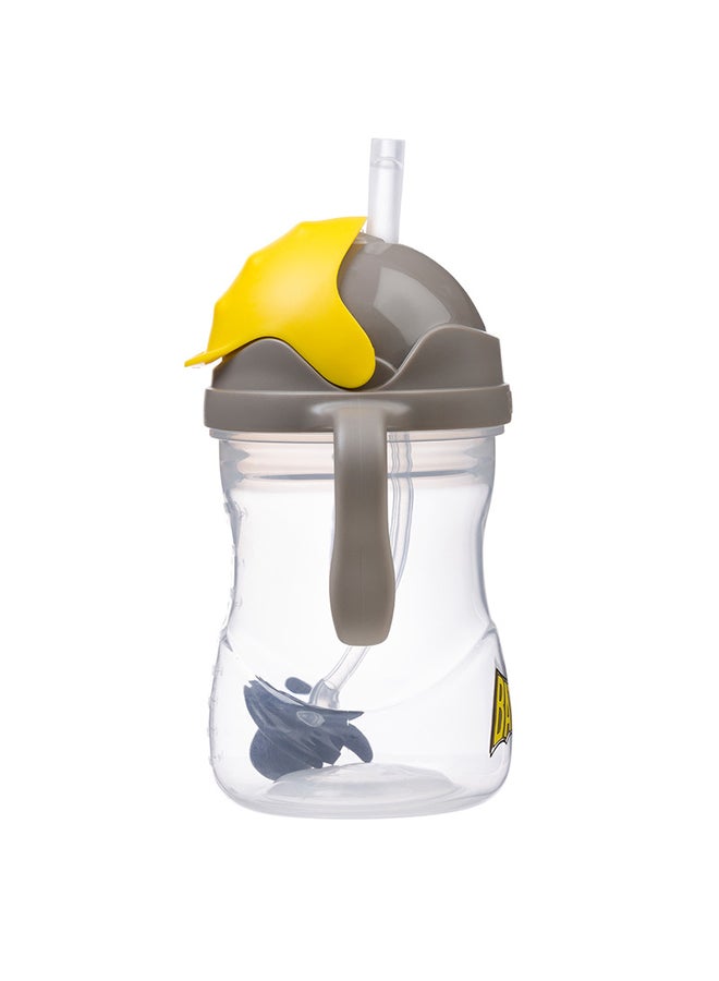 b.box Batman Sippy Cup, Drink from any Angle, Fliptop, Weighted Straw, Leak Proof & Easy Grip, BPA Free, Dishwasher safe, From 6m+, 240ml/8 oz - Image 3