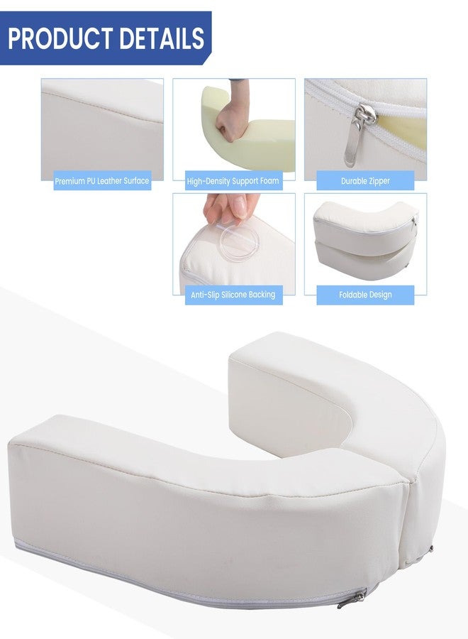 HOMBYS 3-Inch BBL Toilet Seat Cushion, PU Leather Brazilian Butt Lift Toilet Riser Pillow for Brazilian Butt Lift Surgery Recovery, Easy Clean, White - Image 4