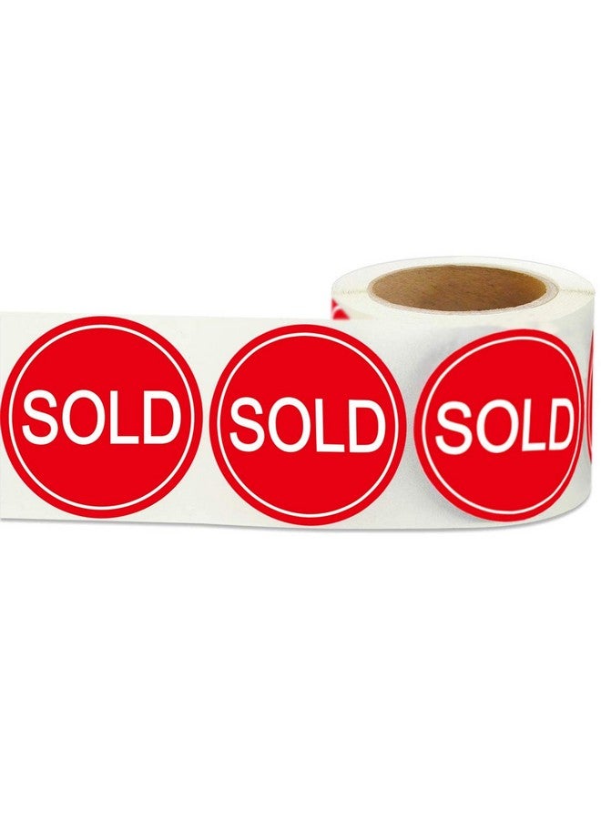 Well Tile Red Small Sold Stickers Dot 1 Round Sold Point Of Sale Price Pricing Inventory Control Labels For Retail Store Yard Sale 500/Roll - Image 1