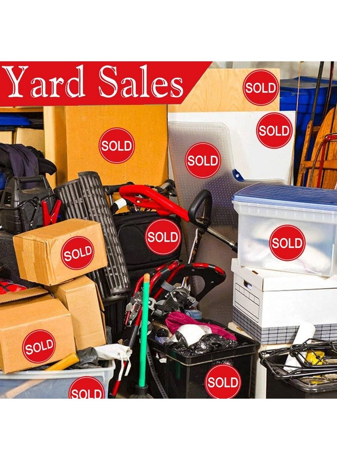 Well Tile Red Small Sold Stickers Dot 1 Round Sold Point Of Sale Price Pricing Inventory Control Labels For Retail Store Yard Sale 500/Roll - Image 2