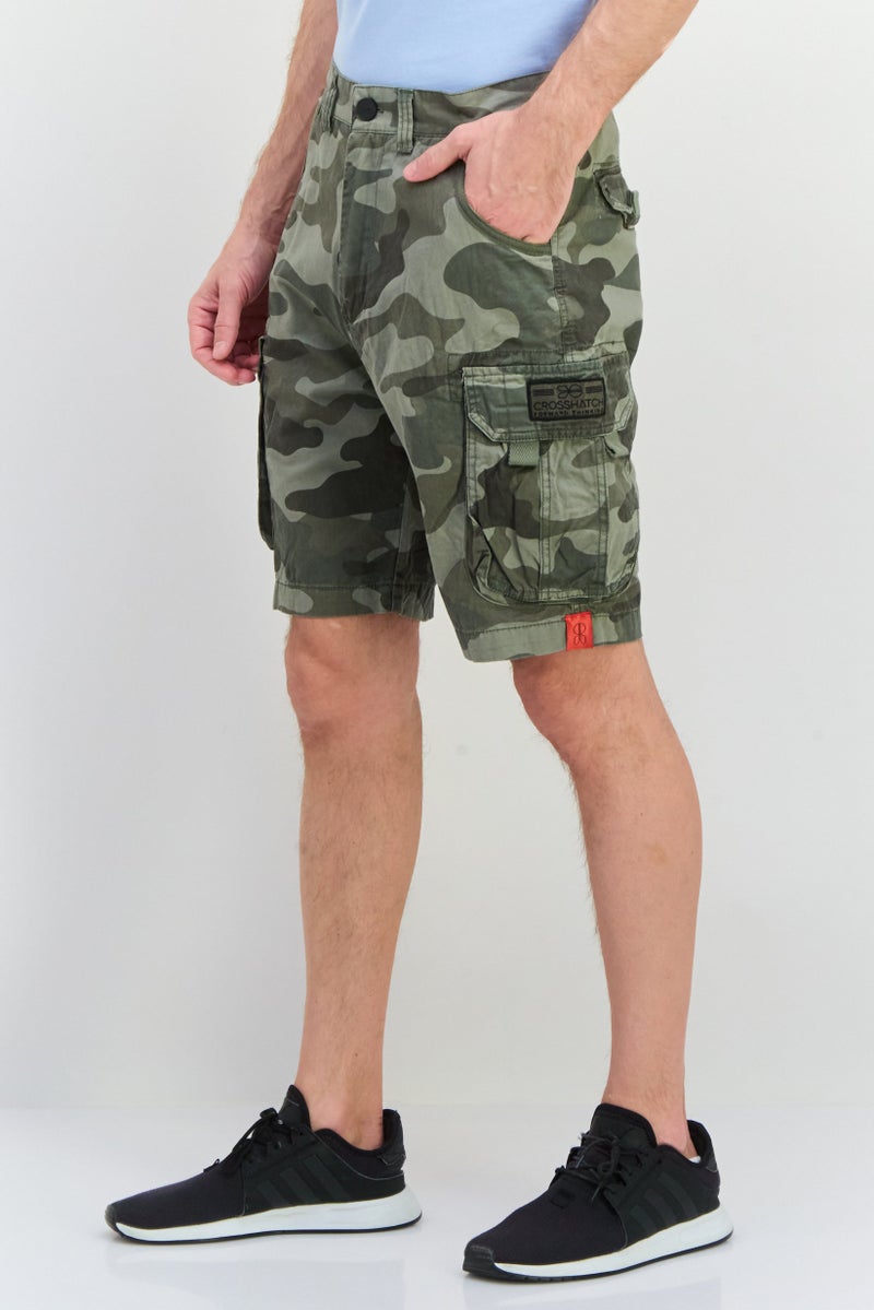 CROSSHATCH Men Camouflage Cargo Shorts, Multicolor - Image 4