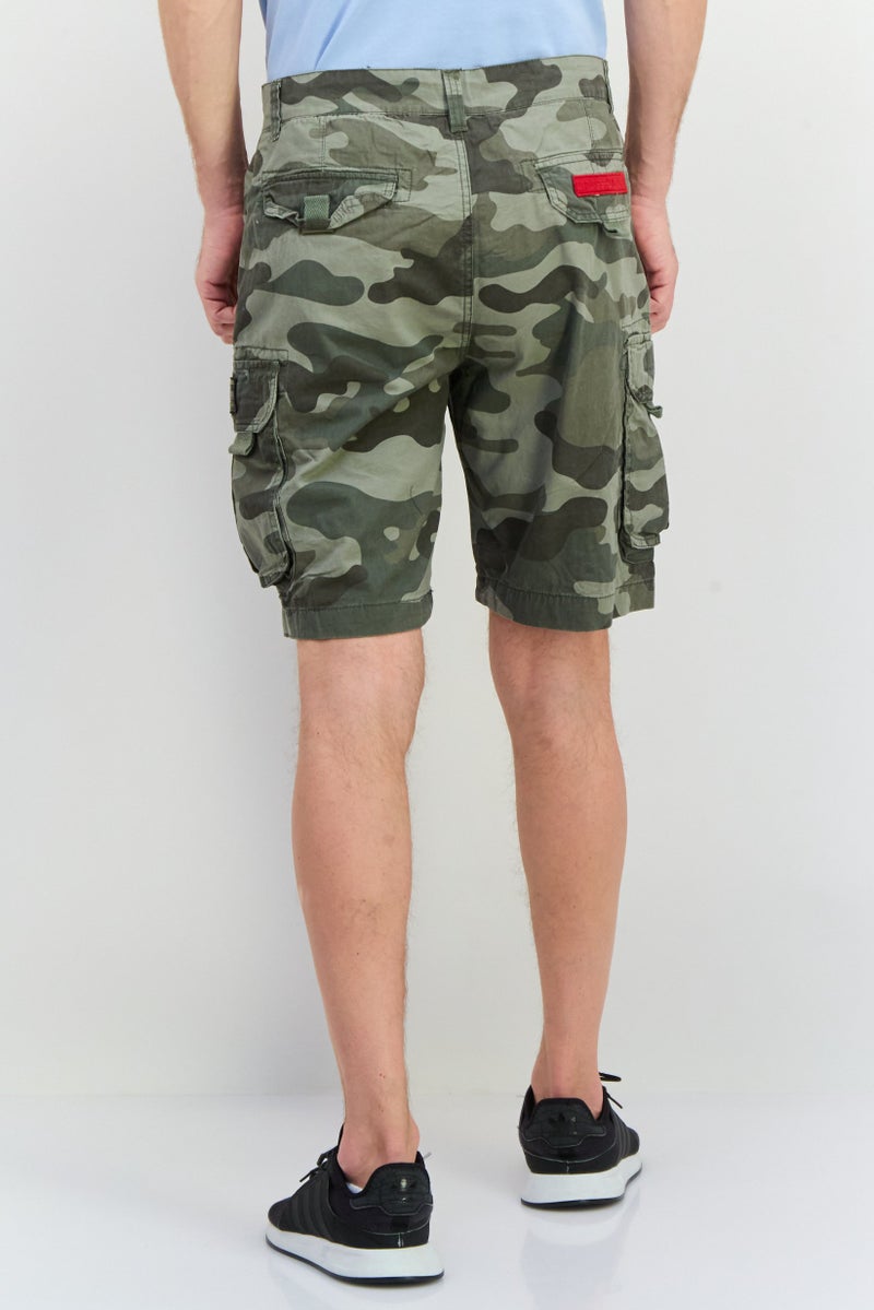 CROSSHATCH Men Camouflage Cargo Shorts, Multicolor - Image 3
