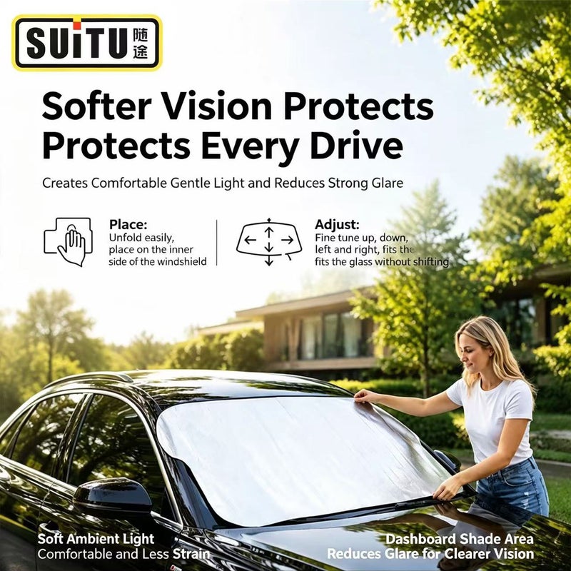 Aluminum Foil Car Windshield Sun Shade - Image 4