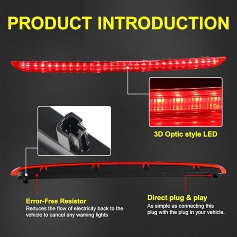 QASULER Car Rear Third Brake Light Assembly - Image 3
