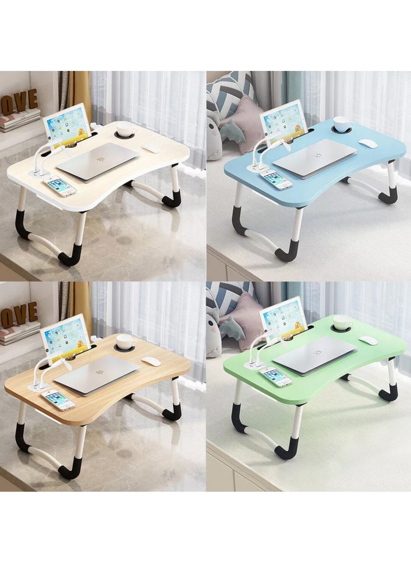 DubaiGallery Foldable Laptop Desk Stand with 4 USB Ports with mini light and fan included  - Image 4