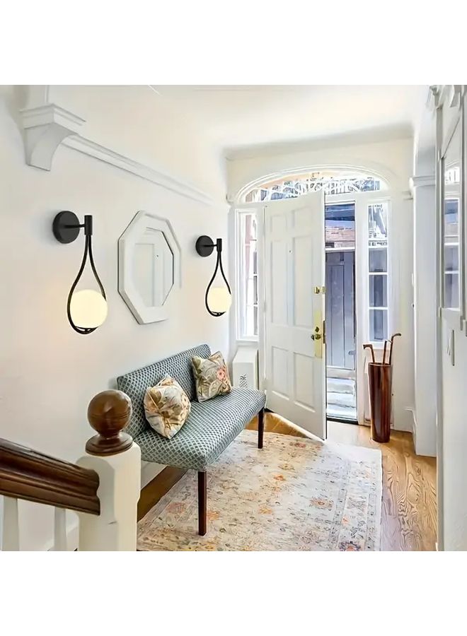 Modern Gold Black Mid Century Wall Sconce Semi Recessed Flush Mount Light Fixture With Detachable Shade Switchable Bulb Free Design Compatible 110 240V Easy Install Hardware Included For Bedroom Living Room Hall - Image 3