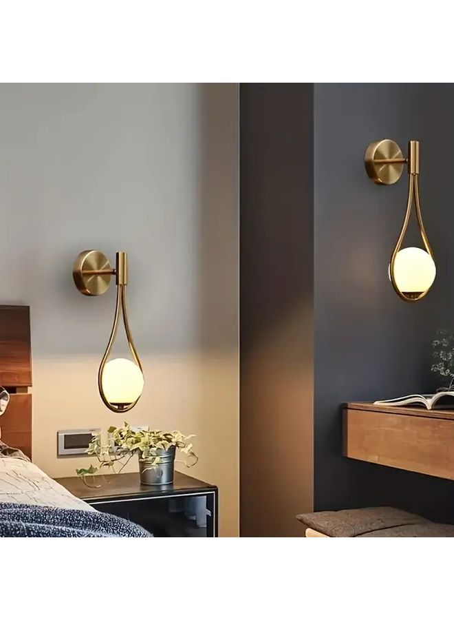 Modern Gold Black Mid Century Wall Sconce Semi Recessed Flush Mount Light Fixture With Detachable Shade Switchable Bulb Free Design Compatible 110 240V Easy Install Hardware Included For Bedroom Living Room Hall - Image 1
