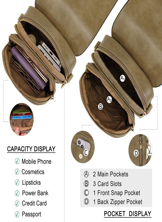 Soperwillton Crossbody Bags for Women Vegan Leather Purse Small Shoulder Handbags with Wide Adjustable Strap - Image 3