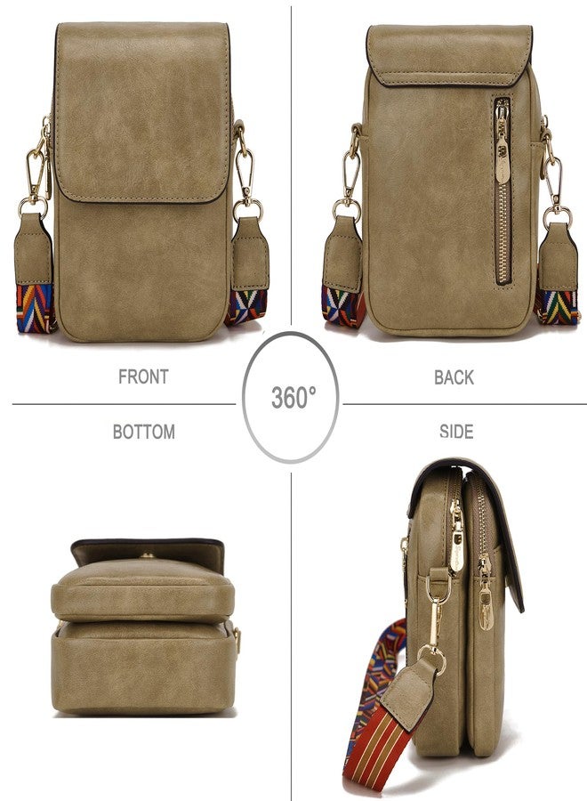 Soperwillton Crossbody Bags for Women Vegan Leather Purse Small Shoulder Handbags with Wide Adjustable Strap - Image 2