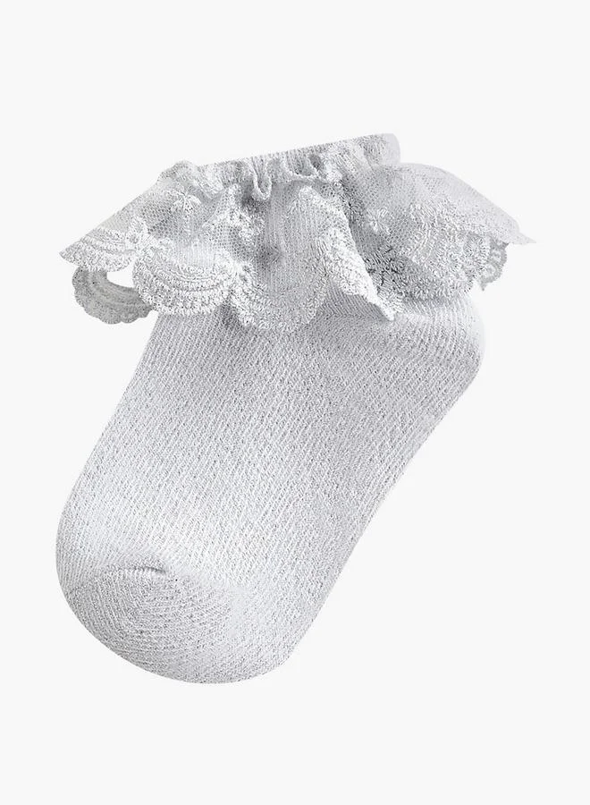 سيليست Pack of 2 Girls Socks with Embroidered Frill Detail Ramadan Collection