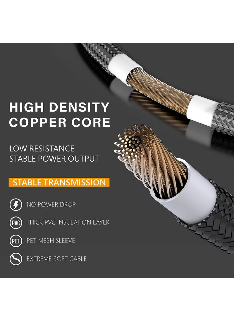 EZDIY-FAB PSU Cable Extension Sleeved Custom Mod GPU PC Power Supply Soft Nylon Braided with Comb Kit 24PIN/8PIN to 6+2Pin/ 8PIN to 4+4PIN-30CM 300MM - Black