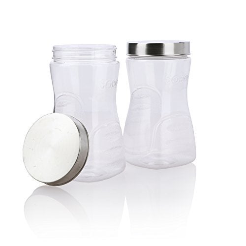 SCL Steelo Steelo Sobo PET Container, 1000ml, 2 Pcs, Transparent - Image 4