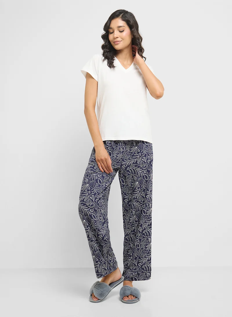 Ginger Cotton T-Shirt & Pyjama Set