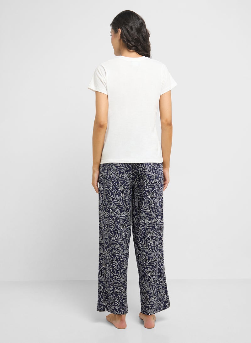 Ginger Cotton T-Shirt & Pyjama Set  - Image 2
