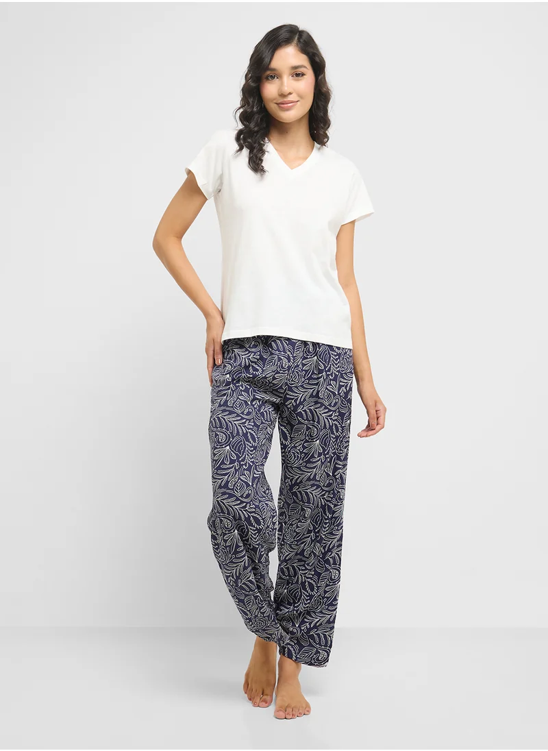 Ginger Cotton T-Shirt & Pyjama Set