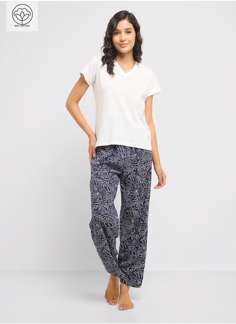 Ginger Cotton T-Shirt & Pyjama Set  - Image 1