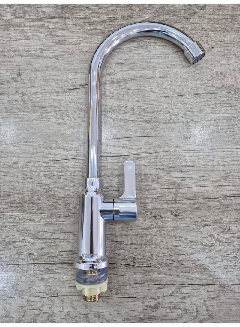 نوفيكس خلاط حوض المطبخ NOVEX NSBF-KS02-CH – تشطيب كروم | هيكل من النحاس المتين عالي التحمل | تحكم سلس بالرافعة | جودة علامة تجارية بريطانية - Image 3